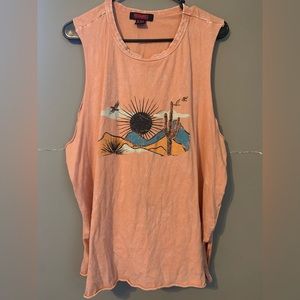 Rick & Roll Denim Cowgirl Desert Tank size XXL